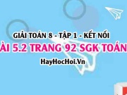 Bài 5.2 SGK Toán 8 tập 1 Kết nối tri thức